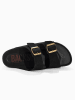 BACKSUN Leren slippers "Bali" zwart