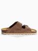 BACKSUN Leren slippers "Bali" lichtbruin