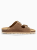 BACKSUN Leder-Pantoletten "Bali" in Beige