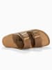 BACKSUN Leder-Pantoletten "Bali" in Beige