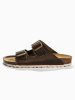 BACKSUN Leren slippers "Bali" bruin