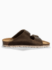 BACKSUN Leren slippers "Bali" bruin