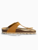 BACKSUN Leren teenslippers "Singapore" geel
