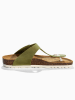 BACKSUN Leren teenslippers "Singapore" groen