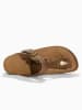 BACKSUN Leren teenslippers "Singapore" lichtbruin