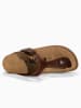 BACKSUN Leren teenslippers "Singapore" bruin
