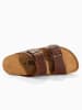 BACKSUN Leren slippers "Bali" bruin