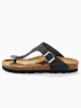 BACKSUN Leren teenslippers "Singapore" grijs