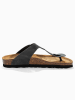 BACKSUN Leren teenslippers "Singapore" grijs