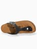BACKSUN Leren teenslippers "Singapore" grijs