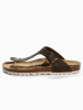 BACKSUN Leren teenslippers "Singapore" bruin