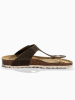 BACKSUN Leren teenslippers "Singapore" bruin