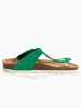 BACKSUN Leren teenslippers "Singapore" groen