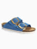 BACKSUN Leder-Pantoletten "Londrina" in Blau