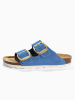 BACKSUN Leder-Pantoletten "Londrina" in Blau