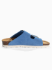 BACKSUN Leren slippers "Londrina" blauw