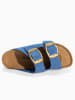BACKSUN Leder-Pantoletten "Londrina" in Blau