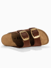 BACKSUN Leren slippers "Londrina" lichtbruin