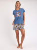 admas Pyjama in Blau/ Bunt