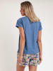 admas Pyjama in Blau/ Bunt