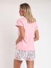 admas Pyjama in Rosa/ Weiß