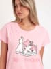 admas Pyjama in Rosa/ Weiß