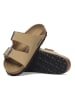 Birkenstock Leder-Pantoletten "Arizona" in Beige