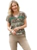 WITT WEIDEN Blouse groen/lichtbruin/crème