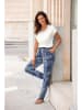 WITT WEIDEN Hose in Blau/ Creme