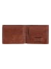 Camel Active Leder-Geldbörse "Panama" in Cognac - (B)11 x (H)8,5 x (T)1,5 cm