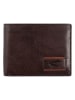 Camel Active Skórzany portfel "Panama" w kolorze ciemnobrązowym - 11 x 8,5 x 1,5 cm