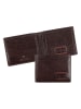 Camel Active Leder-Geldbörse "Panama" in Dunkelbraun - (B)11 x (H)8,5 x (T)1,5 cm