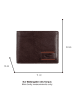 Camel Active Leder-Geldbörse "Panama" in Dunkelbraun - (B)11 x (H)8,5 x (T)1,5 cm