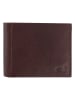 Camel Active Leder-Geldbörse "Niagara" in Dunkelbraun - (B)12 x (H)9,5 x (T)2 cm