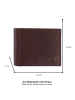 Camel Active Leder-Geldbörse "Niagara" in Dunkelbraun - (B)12 x (H)9,5 x (T)2 cm
