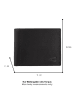 Camel Active Leder-Geldbörse "Niagara" in Schwarz - (B)11 x (H)8,5 x (T)2 cm