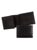 Camel Active Leder-Geldbörse "Tokyo" in Schwarz - (B)11 x (H)8,5 x (T)2 cm