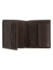 Camel Active Leder-Geldbörse "Osaka" in Dunkelbraun - (B)9,5 x (H)11 x (T)2 cm