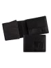Camel Active Leder-Geldbörse "Nepal" in Schwarz - (B)11 x (H)8,5 x (T)2 cm