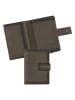 Camel Active Leren kaartetui "Dallas" grijs - (B)7 x (H)10 x (D)1,5 cm