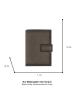 Camel Active Leren kaartetui "Dallas" grijs - (B)7 x (H)10 x (D)1,5 cm