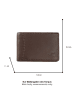 Camel Active Leder-Geldbörse "Cordoba" in Dunkelbraun - (B)11,5 x (H)8,5 x (T)2 cm