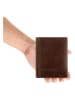 Camel Active Leder-Geldbörse "Tokyo" in Dunkelbraun - (B)10 x (H)12,5 x (T)2 cm