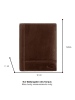 Camel Active Leder-Geldbörse "Tokyo" in Dunkelbraun - (B)10 x (H)12,5 x (T)2 cm