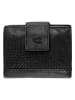 Camel Active Leder-Geldbörse "Wave" in Schwarz - (B)12,7 x (H)10,5 x (T)2 cm