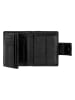 Camel Active Leren portemonnee "Wave" zwart - (B)12,7 x (H)10,5 x (D)2 cm