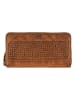 Camel Active Leder-Geldbörse "Wave" in Cognac - (B)19,5 x (H)10,5 x (T)2,5 cm