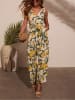 LA Angels Jumpsuit in Beige/ Gelb/ Grün