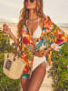 LA Angels Longbluse in Orange/ Blau