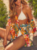 LA Angels Longbluse in Orange/ Blau